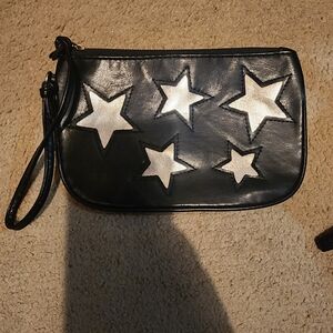 Black and Silver Star Clutch